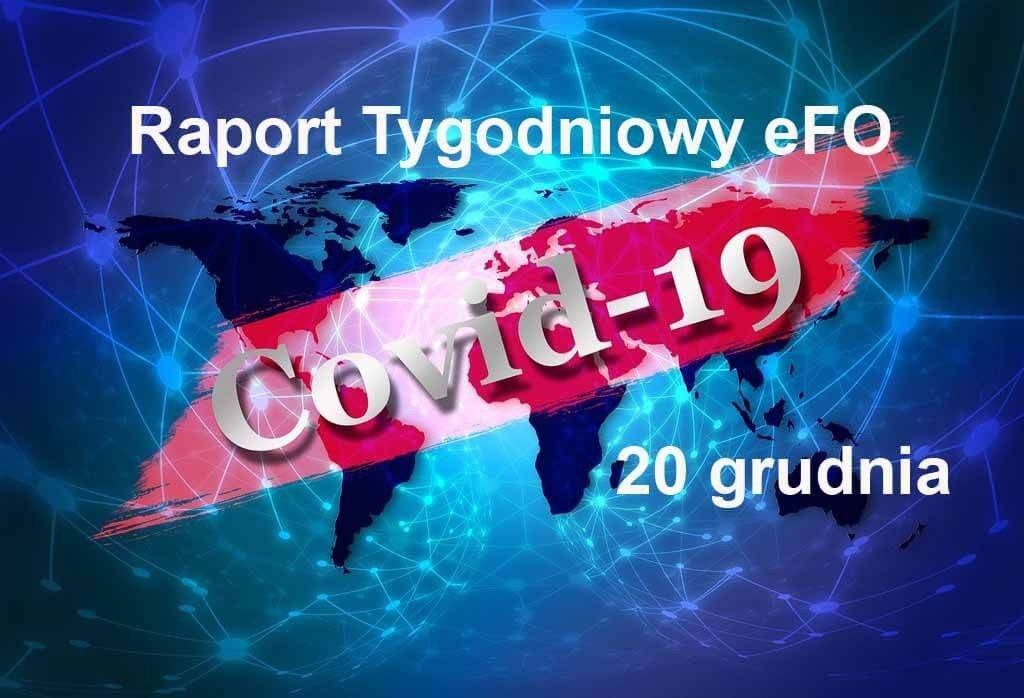 COVID-19 – RAPORT TYGODNIOWY – 20 GRUDNIA