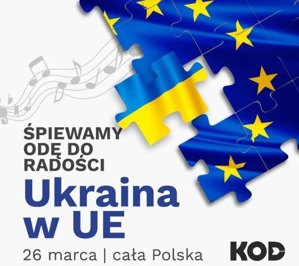 Manifestacja poparcia członkostwa Ukrainy w UE