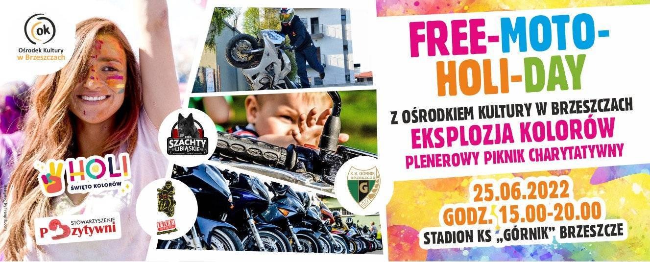 FREE-MOTO-HOLI-DAY z OK w Brzeszczach Eksplozja Kolorów charytatywnie