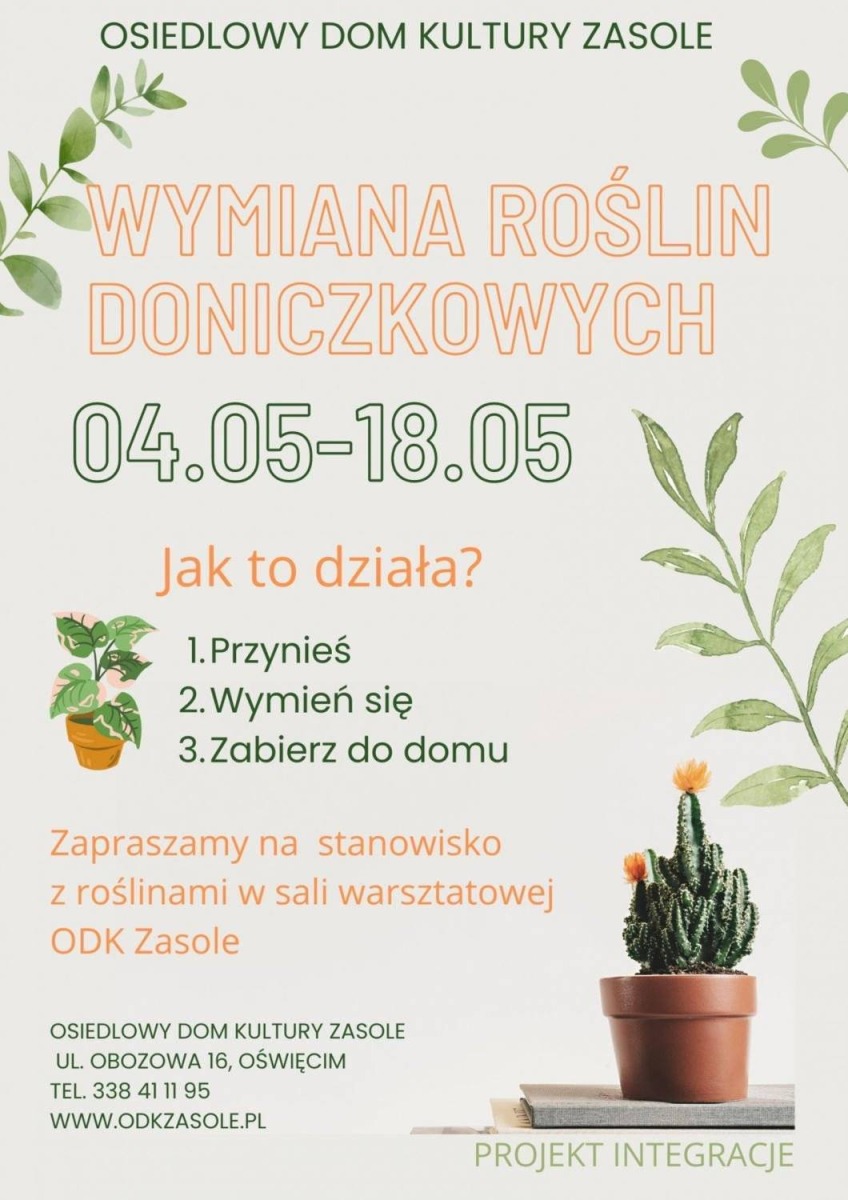 Wymiana roślin w ODK Zasole