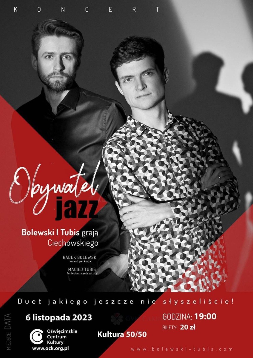 Obywatel Jazz – koncert zaduszkowy duetu Bolewski & Tubis