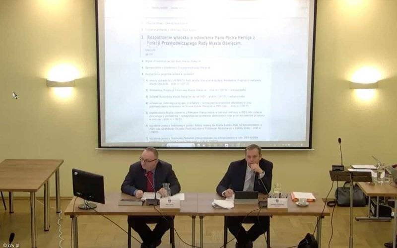 Piotr Hertig nadal przewodniczącym Rady Miasta Oświęcimia