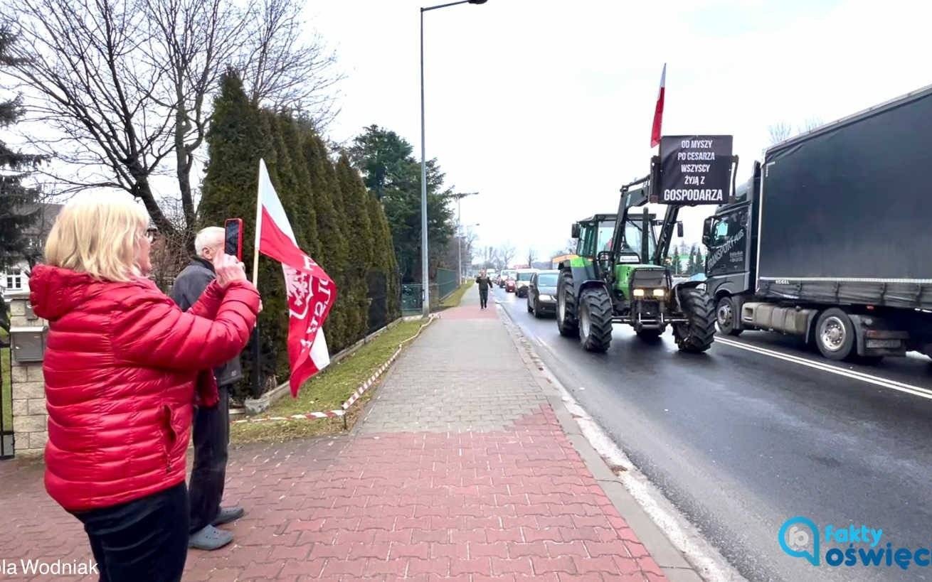 Rolnicy protestowali również w powiecie oświęcimskim – FILM, FOTO