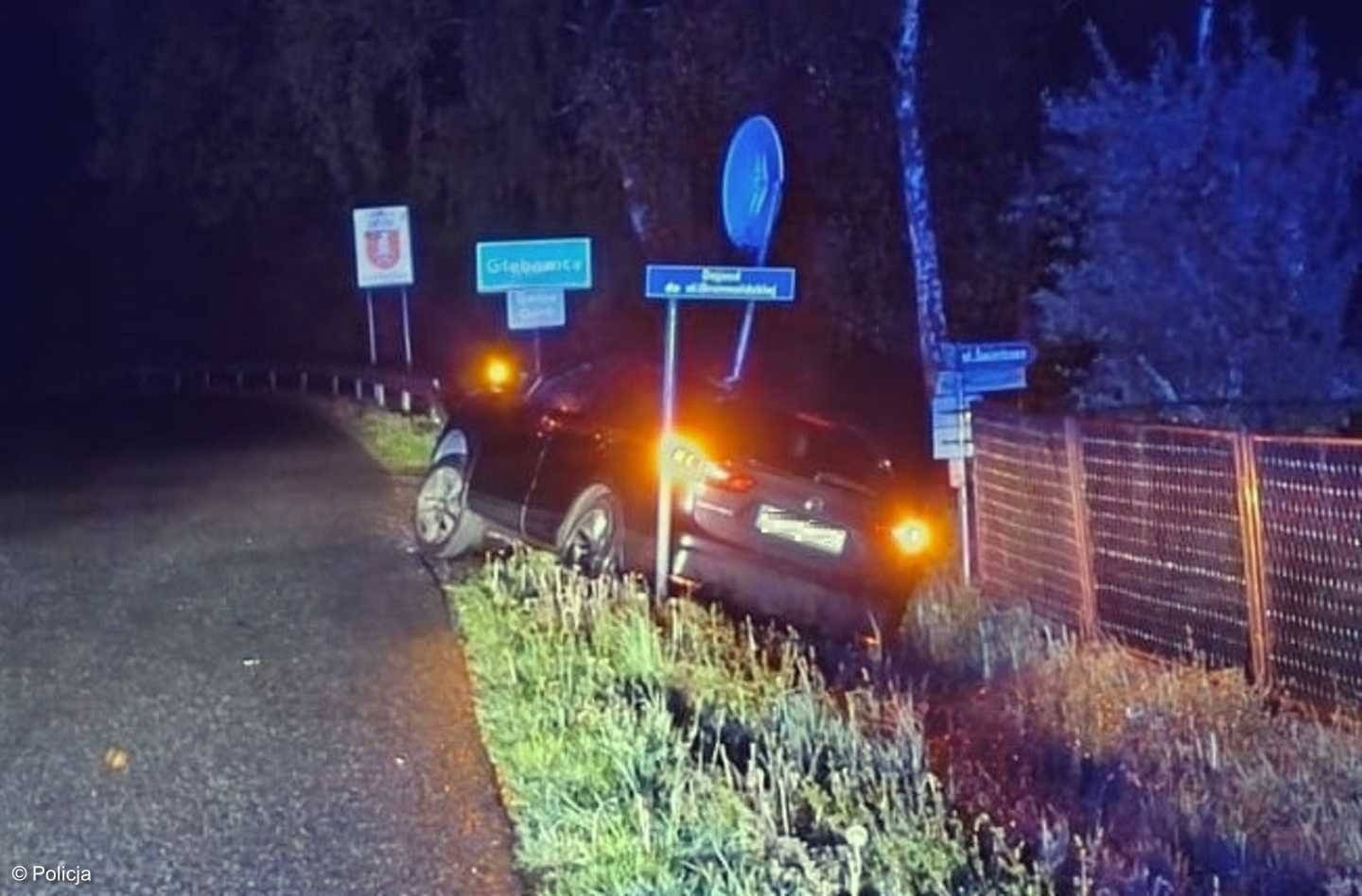 Trzy promile zaprowadziły go do rowu – FOTO