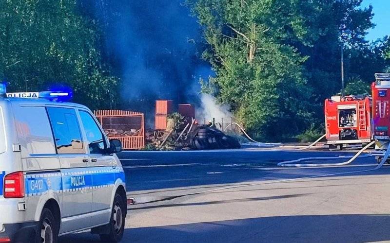 Pożar opon w Oświęcimiu – to mogło być podpalenie – FOTO