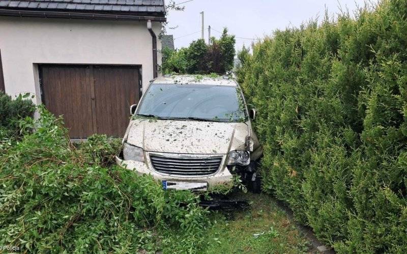 Po pijanemu wjechał w krzewy i wziął nogi za pas – FOTO