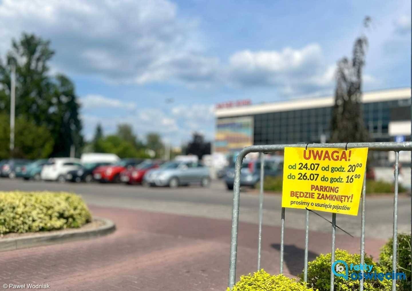 Parking przed Oświęcimskim Centrum Kultury czasowo zamknięty