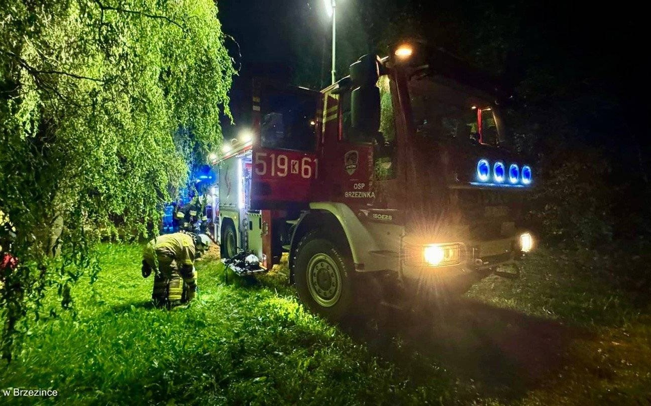 Pożar domku holenderskiego w Brzezince – FOTO
