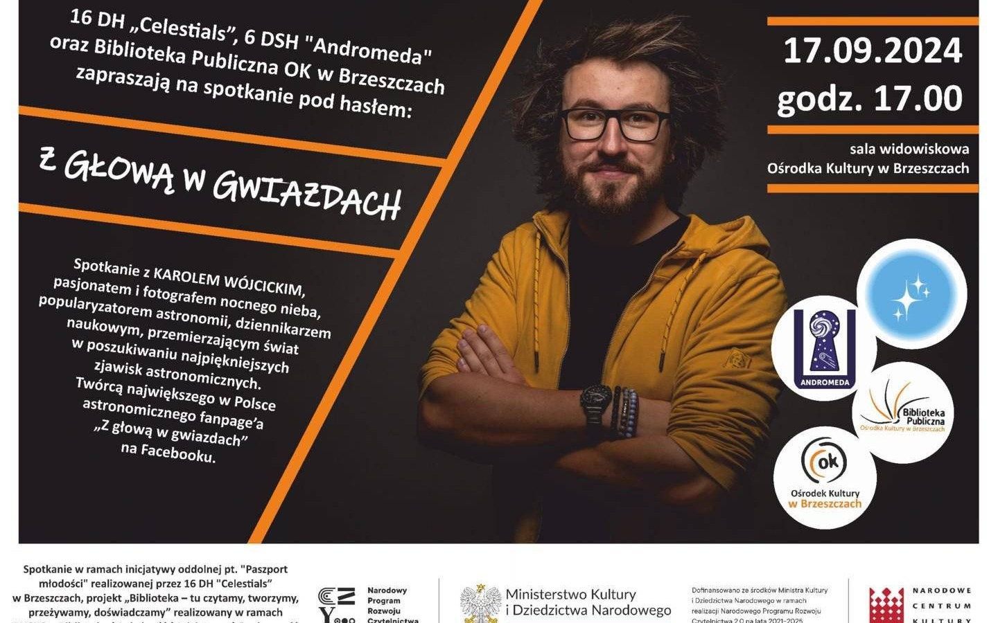 Z głową w gwiazdach. Spotkanie z Karolem Wójcickim w Brzeszczach
