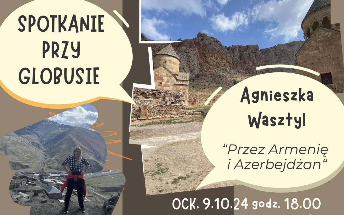 „Przez Armenię i Azerbejdżan” – Spotkanie przy globusie z Agnieszką Wasztyl