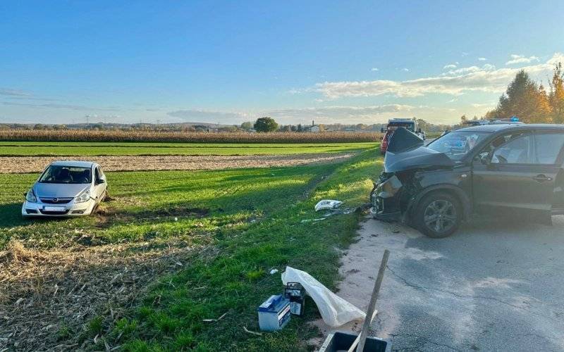 Młody kierowca nie dostosował prędkości do warunków na drodze. Dwie osoby w szpitalu