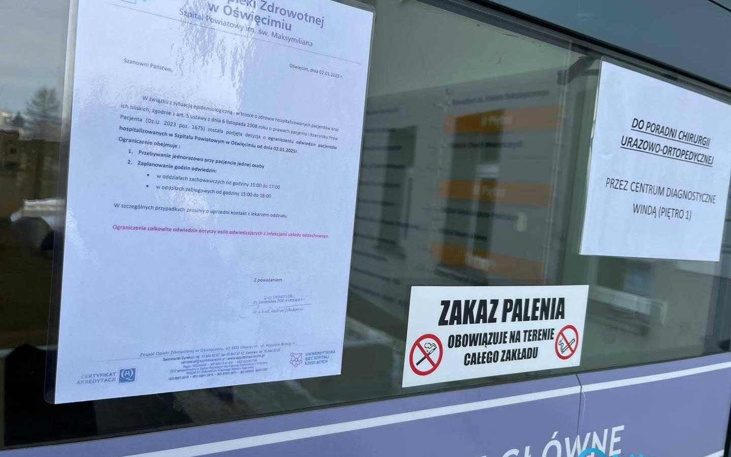 Ograniczenia w odwiedzinach pacjentów na oddziałach szpitalnych