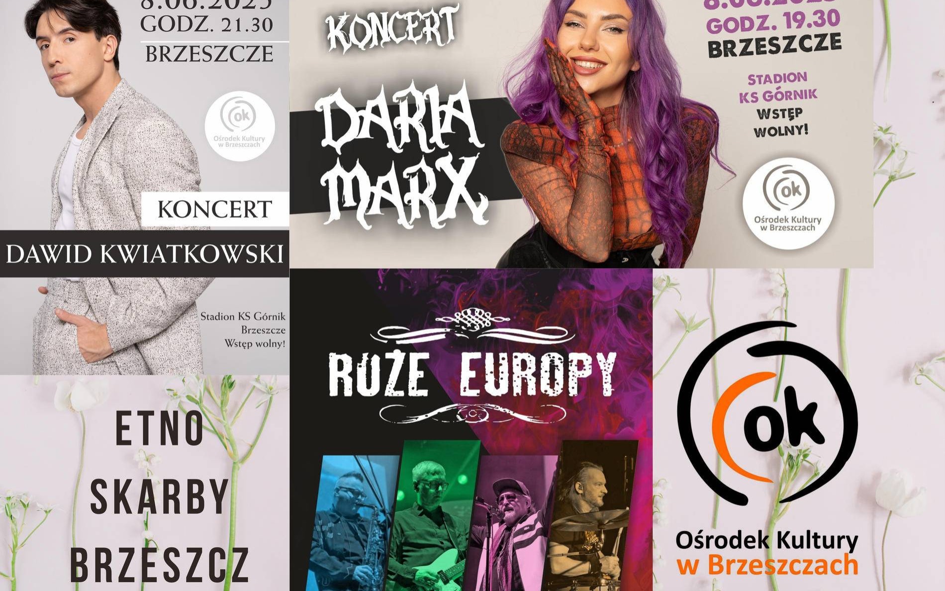 Dawid Kwiatkowski, Róże Europy i Daria Marx na brzeszczańskiej scenie