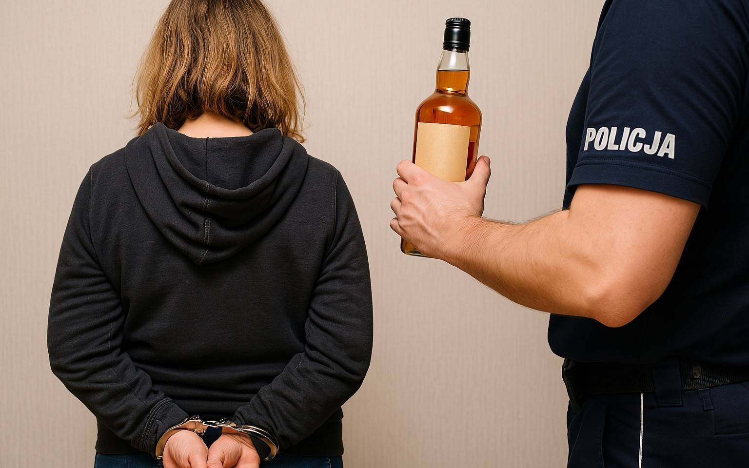 Ukradła whisky i próbowała uciec samochodem po pijanemu