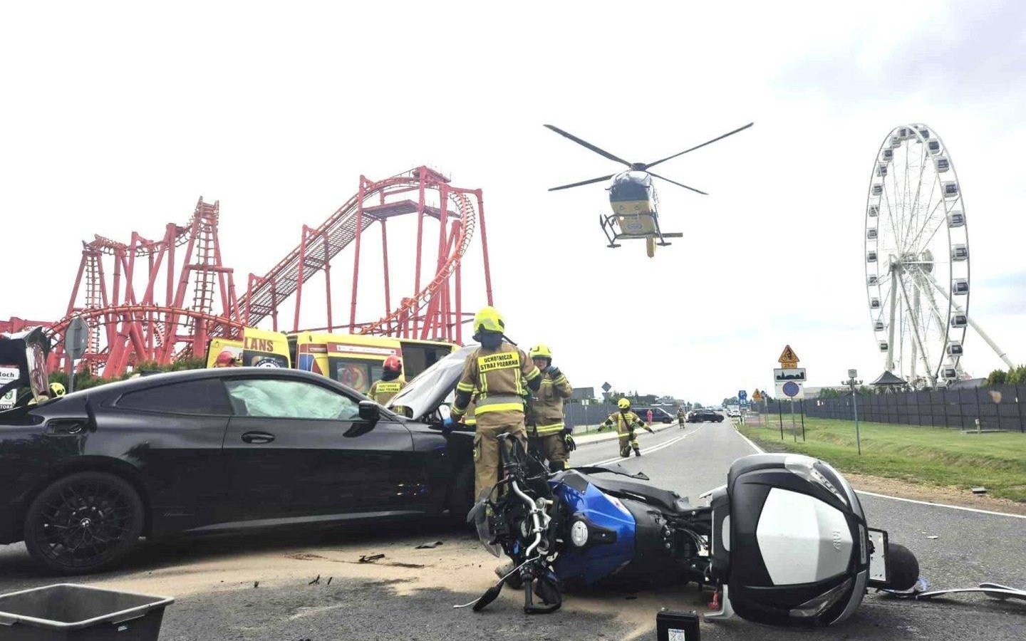 Bmw kontra bmw. Motocyklista wylądował w szpitalu – FOTO
