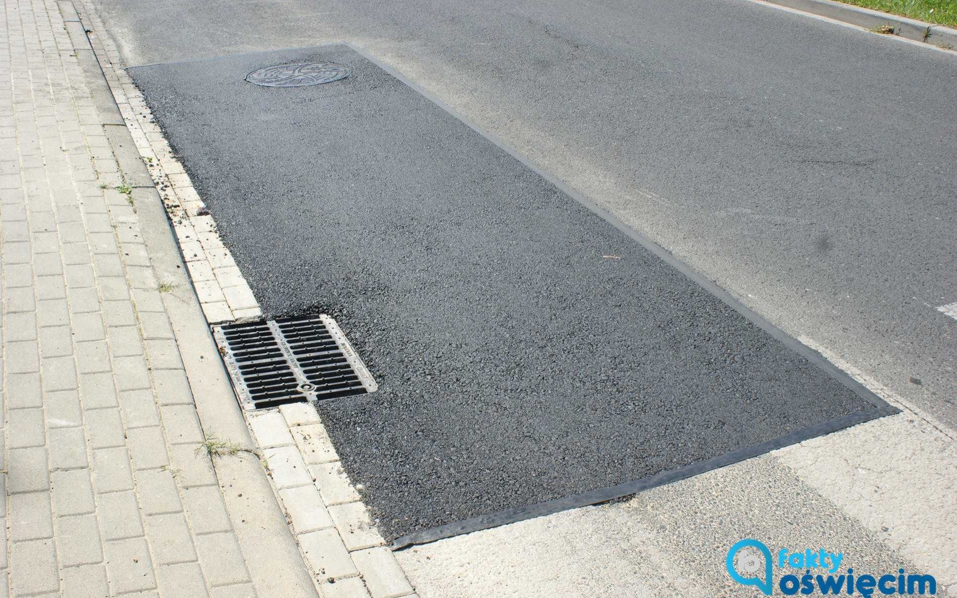 Dziura załatana po interwencji Faktów Oświęcim