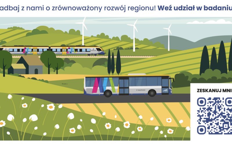 Koleje Małopolskie zapraszają mieszkańców do udziału w ważnym badaniu. Twoja opinia pomoże kształtować zrównoważony transport w regionie
