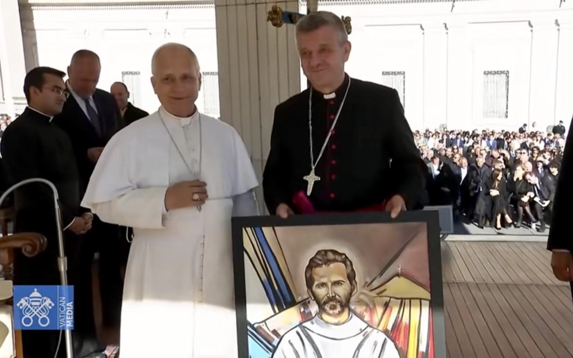 Biskup Pindel u Papieża! Leon XIV otrzymał wyjątkowy obraz z Żywiecczyzny