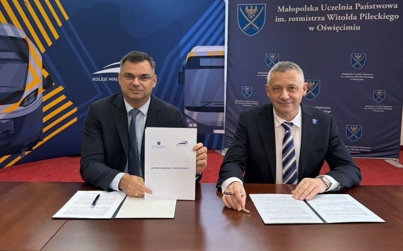 Koleje Małopolskie i oświęcimska uczelnia łączą siły. Nowa umowa o współpracy