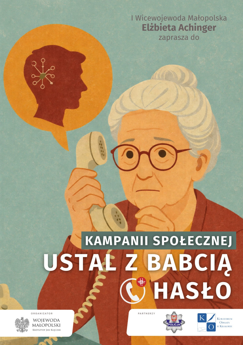 „Ustal z Babcią hasło”. Małopolska rusza z kampanią, która ma ratować oszczędności seniorów