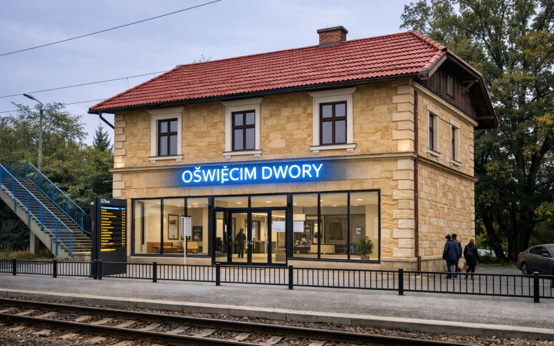 Dworzec Dwory bez planów modernizacji. Mieszkańcy komentują, a wizualizacje AI pobudzają wyobraźnię
