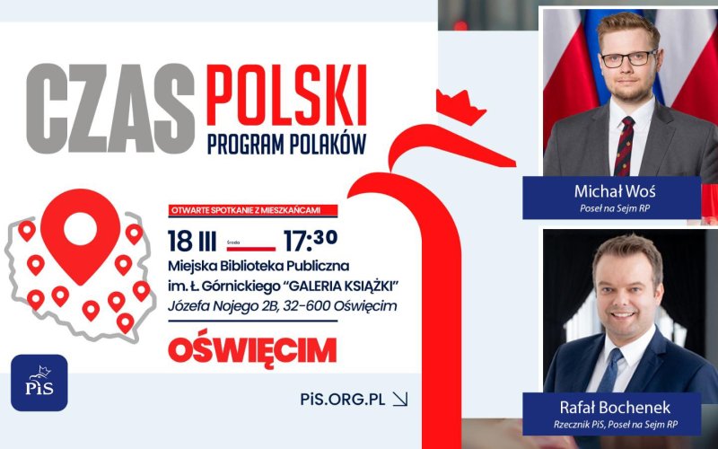 Czas Polski – program Polaków. Michał Woś i Rafał Bochenek w Oświęcimiu