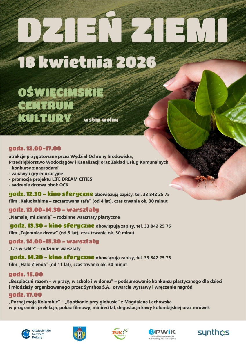 Dzień Ziemi w Oświęcimiu. Kino sferyczne, sadzenie drzewa i degustacja mrówek – 18 kwietnia