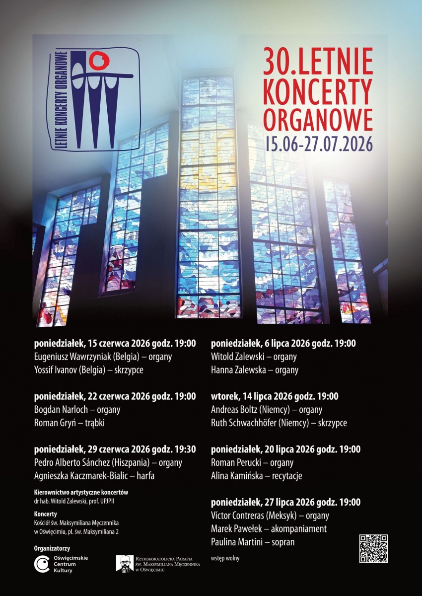 30. Letnie Koncerty Organowe w Oświęcimiu. Siedem wieczorów muzyki od 15 czerwca do 27 lipca