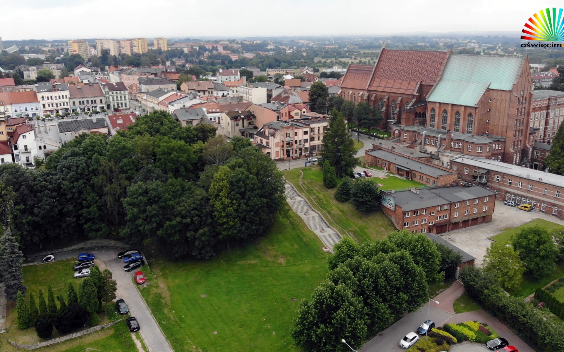 OŚWIĘCIM. Park Kieszonkowy w miejscu Wielkiej Synagogi