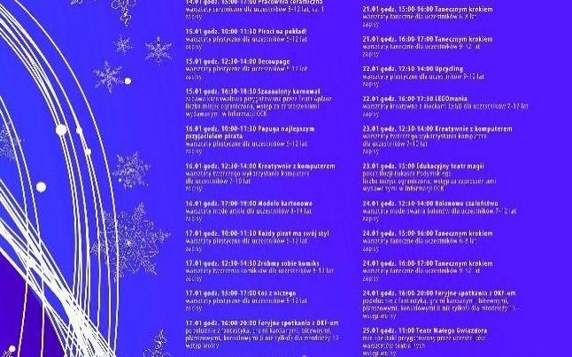 OŚWIĘCIM. Ferie zimowe w Domu Kultury Zasole