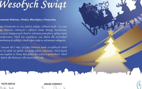 ŻYCZENIA. Prezydenta miasta Oświęcim