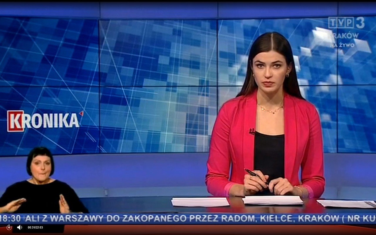 MAŁOPOLSKA. „Kronika” TVP3 Kraków dla osób niesłyszących