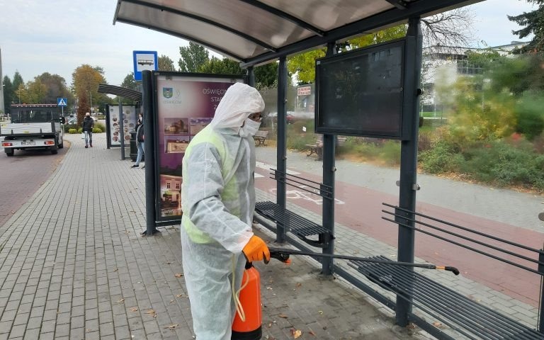 OŚWIĘCIM. Kolejne dezynfekcja przestrzeni publicznej