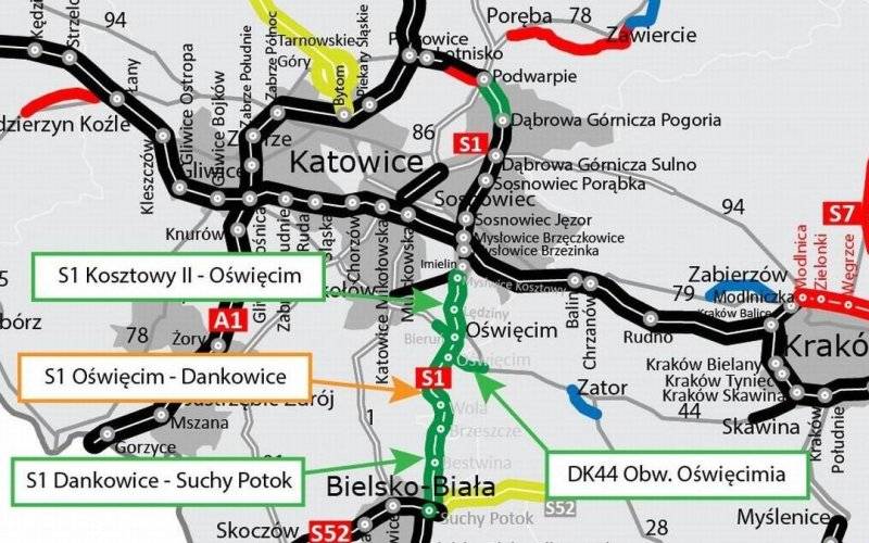 POWIAT. GDDKiA chce zamówić z wolnej ręki odcinek trasy S1 Bieruń-Oświęcim