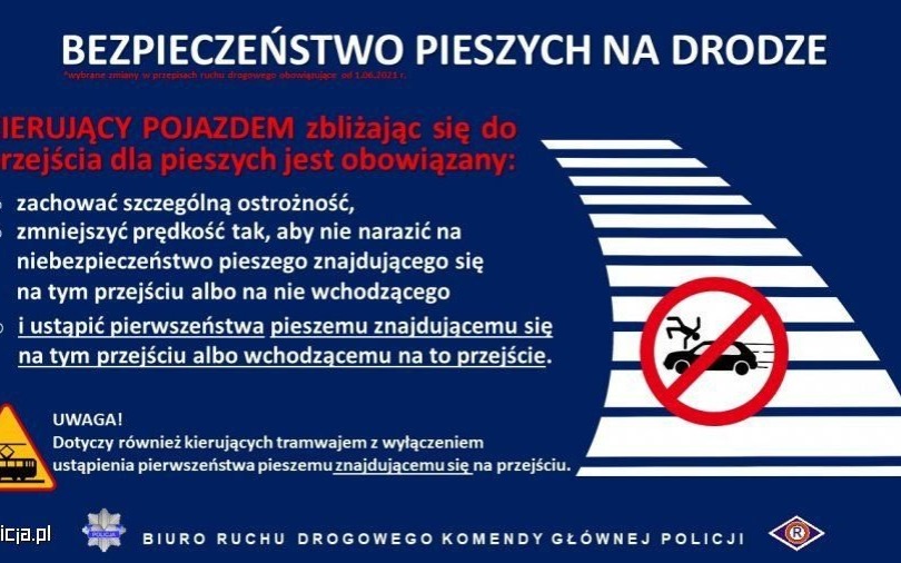 POWIAT. Pierwszeństwo dla pieszych od 1 czerwca