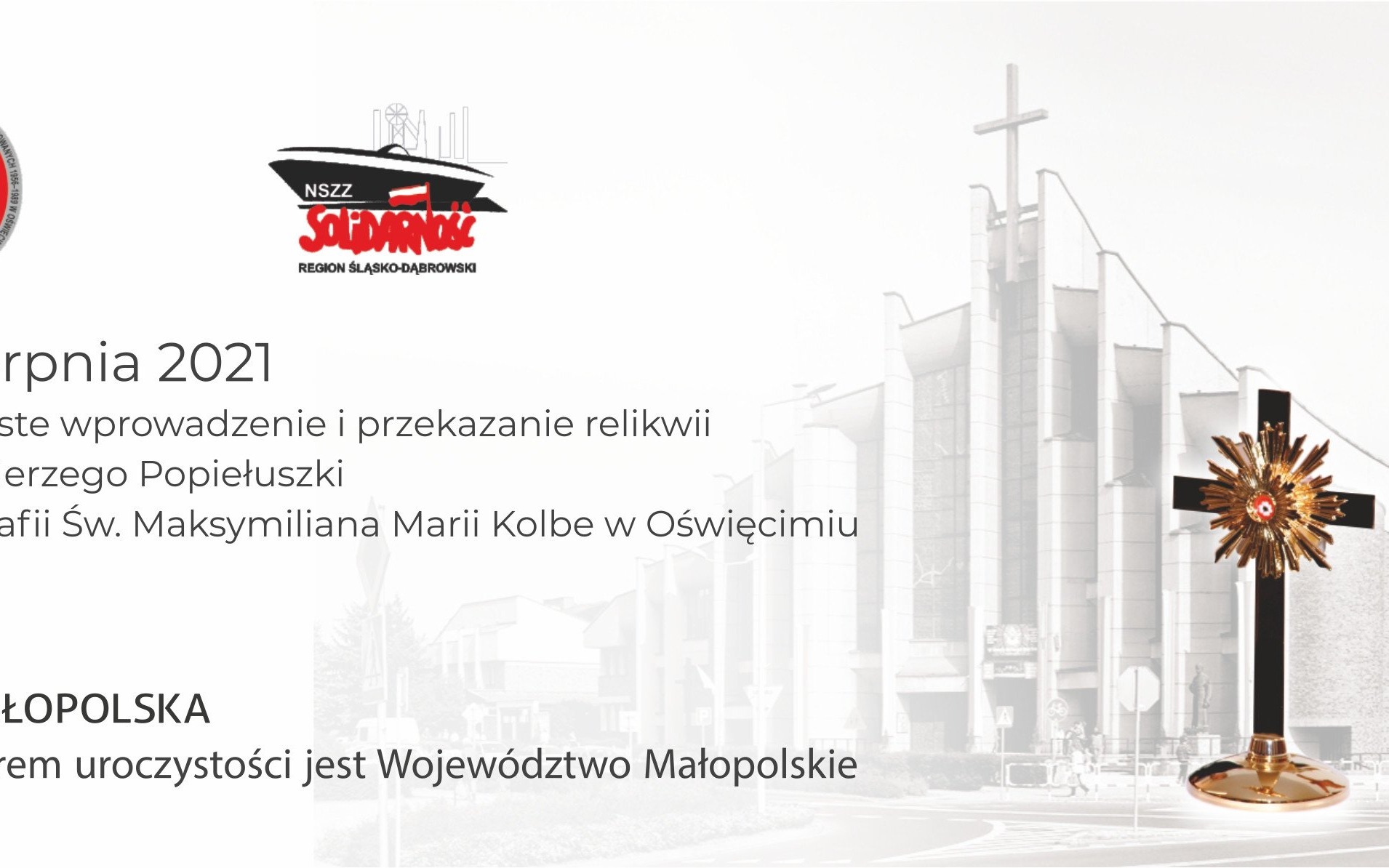 OŚWIĘCIM. Przekazanie relikwii bł. ks. Jerzego Popiełuszki