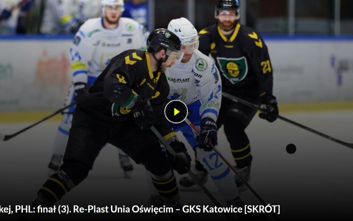 OŚWIĘCIM. Skrót z trzeciego meczu finałowego Polskiej Hokej Ligi