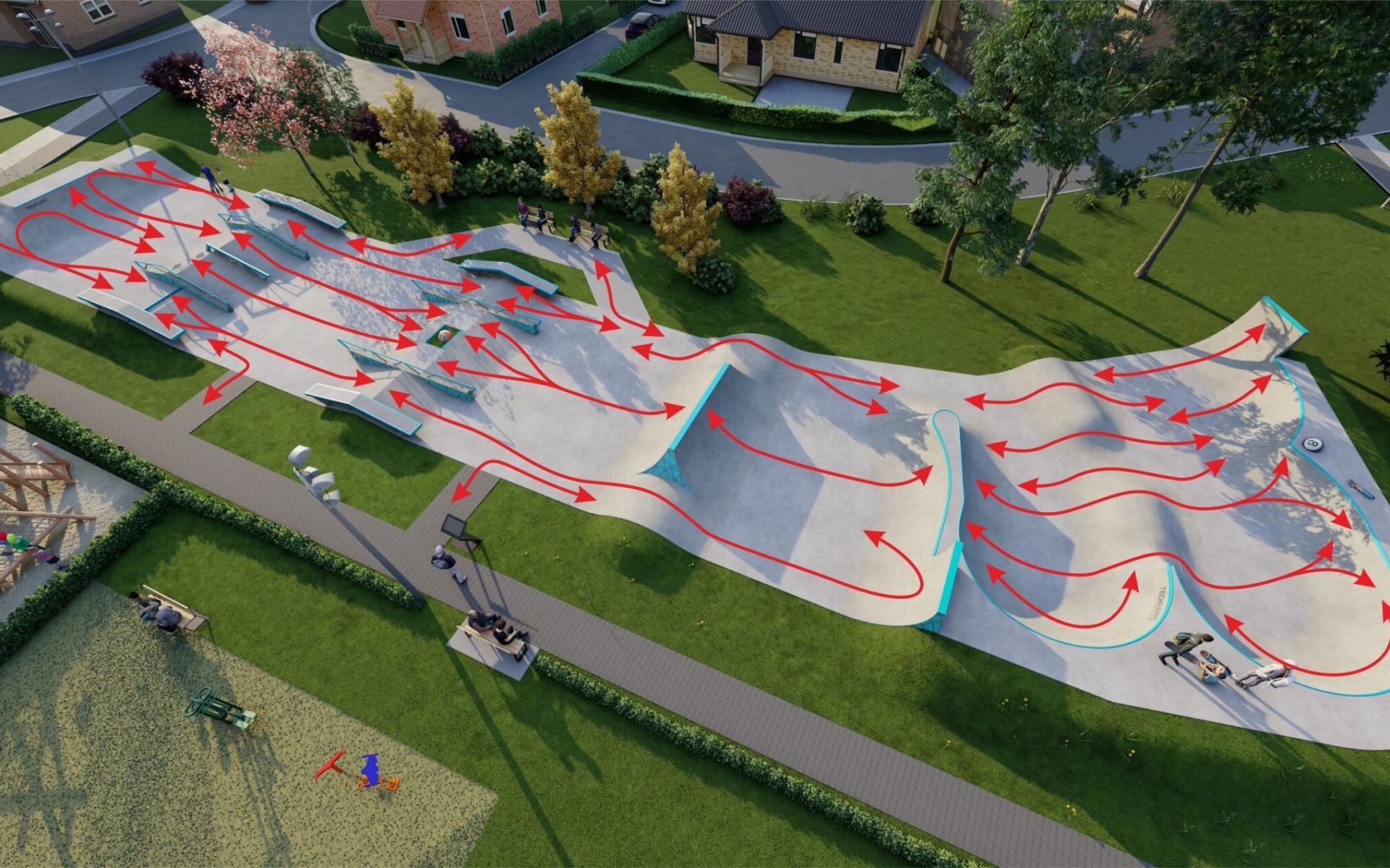 POWIAT. Nowy skatepark w Brzeszczach z olbrzymim Flow