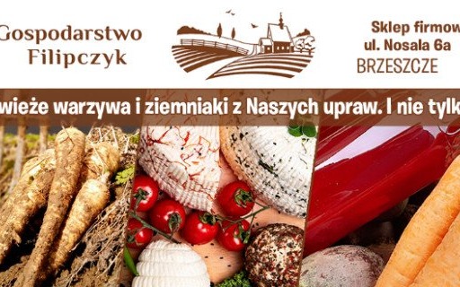 Gospodarstwo Filipczyk oferuje świeże warzywa, owoce, swojski nabiał, miody, makarony, przyprawy i naturalne soki