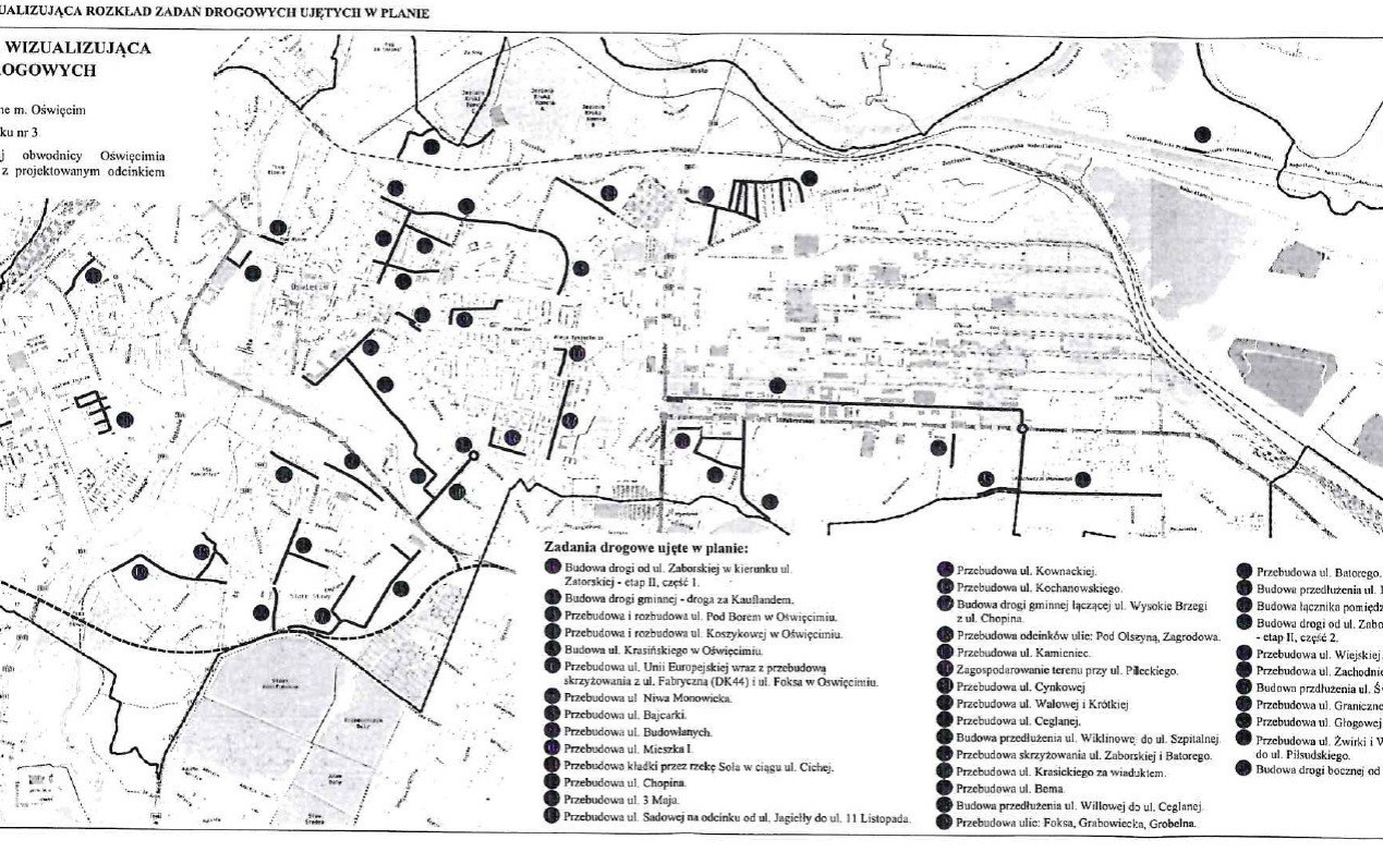 PUBLICYSTYKA. „Tajny” plan modernizacji i budowy dróg miasta Oświęcim