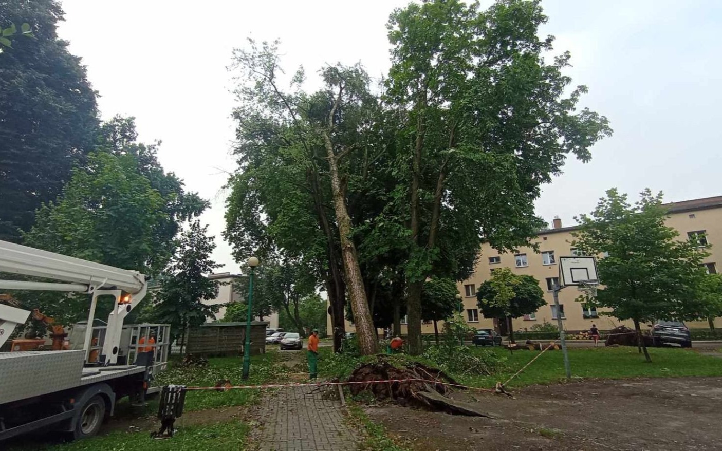 OŚWIĘCIM. Sprzątanie po nocnej nawałnicy nad miastem