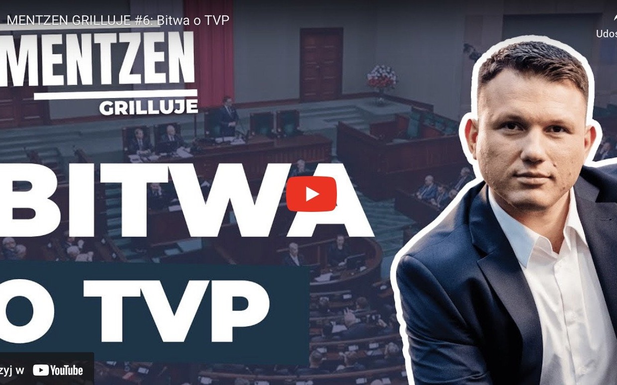 Poseł na Sejm RP Sławomir Mentzen wyjaśnia o co chodzi w bitwie p TVP