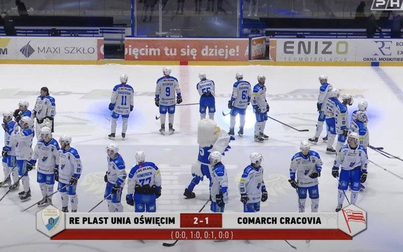 OŚWIĘCIM. Hokeiści Re-Plast Unii Oświęcim pokonali Comarch Cracovię 2:1