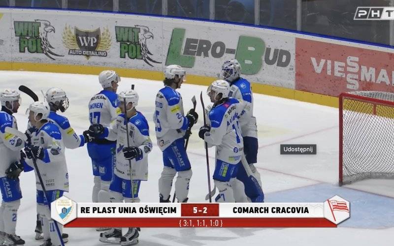 OŚWIĘCIM. Unia Oświęcim w ćwierćfinałowej rywalizacji prowadzą 3:2 z Comarch Cracovią