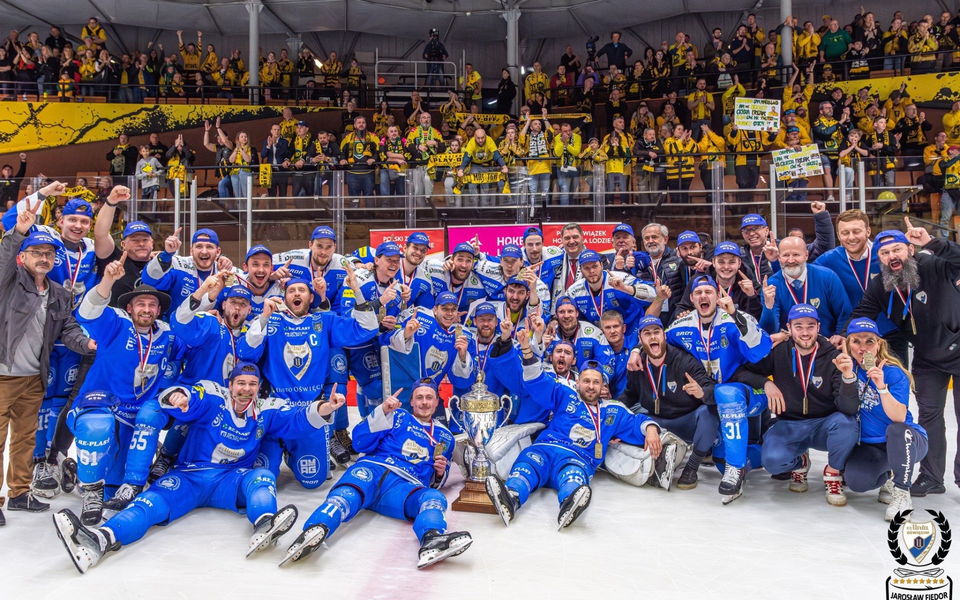 OŚWIĘCIM. Re-Plast Unia Oświęcim dziewięciokrotnym Mistrzem Polski w hokeju na lodzie
