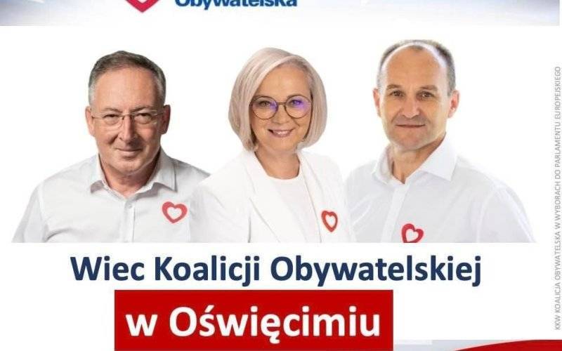 OŚWIĘCIM. Dziś na Rynku Głównym wiec wyborczy z udziałem Niedzieli, Sienkiewicza i Sowy