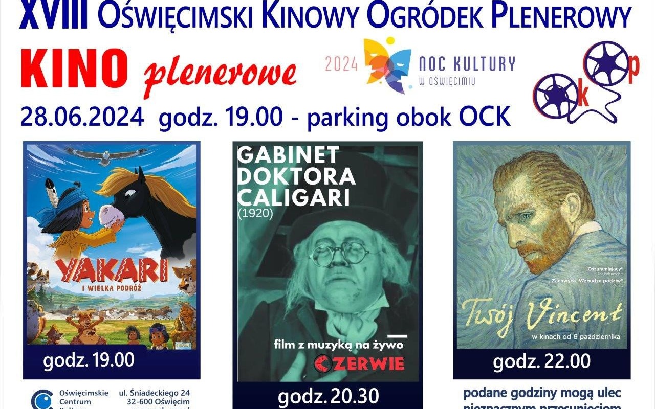 XVIII Oświęcimski Kinowy Ogródek Plenerowy: Powitanie Lata z filmami i muzyką na żywo