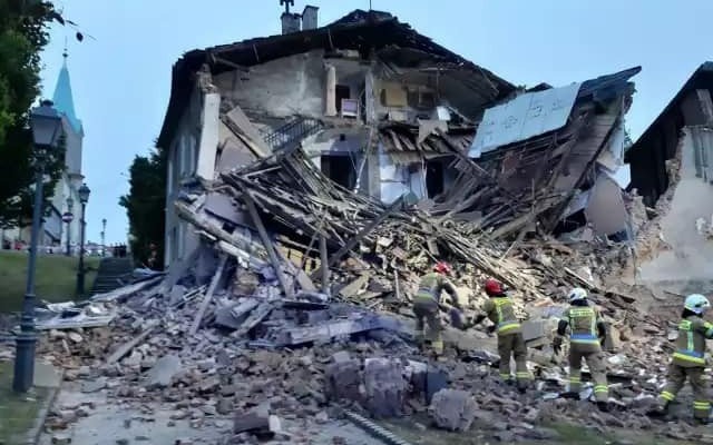 Zawalenie Kamienicy w Oświęcimiu, runęła 1/3 budynku