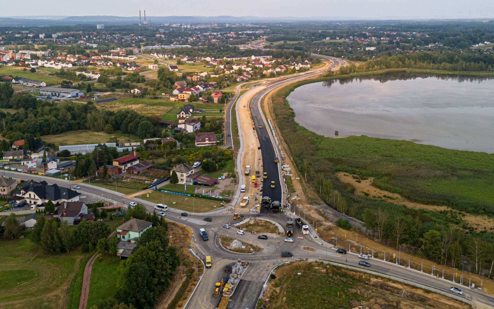 Niesamowite ujęcia z budowy obwodnicy Oświęcimia: Nowa droga, nowe możliwości