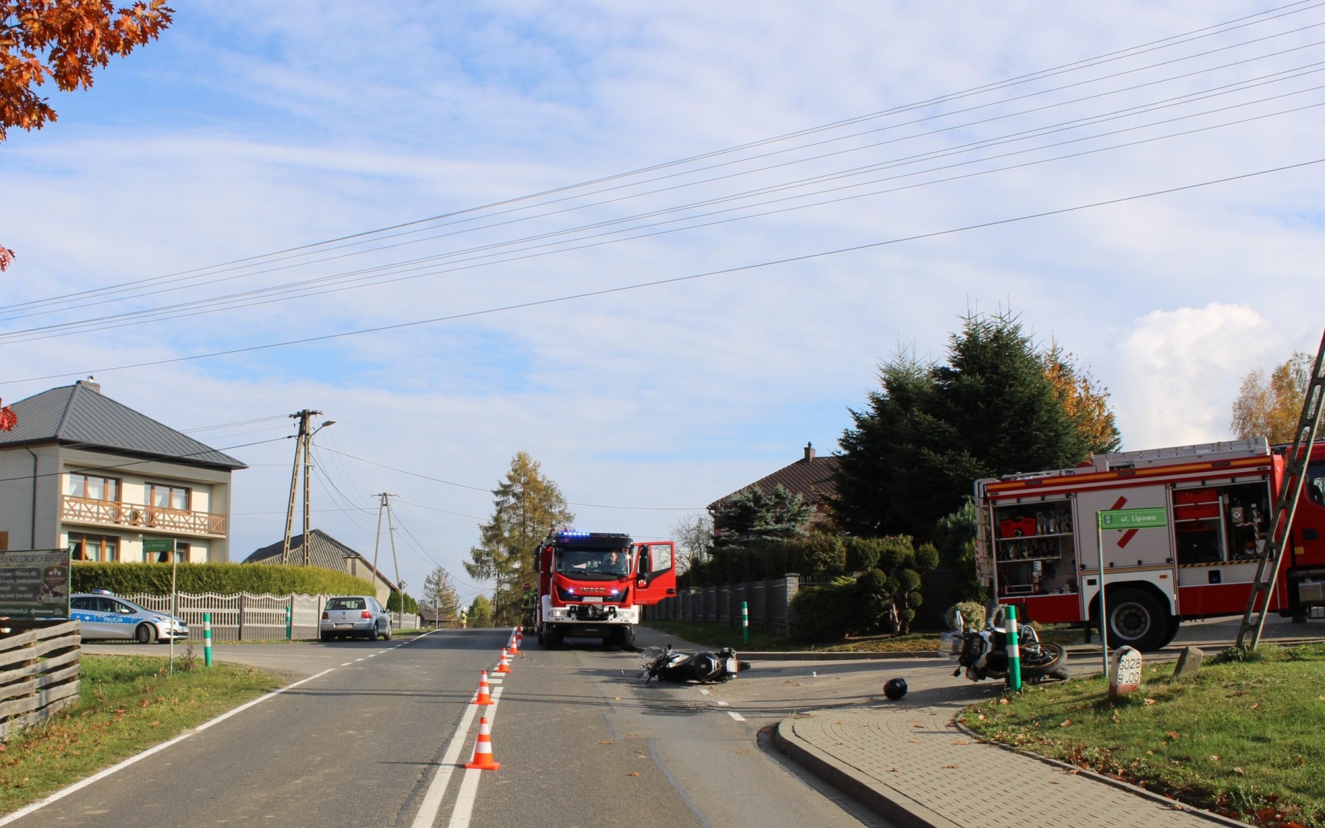 Polanka Wielka: wypadek dwóch motocyklistów na skrzyżowaniu! Obaj trafili do szpitala!